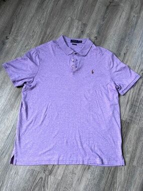 Polo Ralph Lauren Shirt Mens XL Purple Flesh Pony Short Sleeve Classic Fit